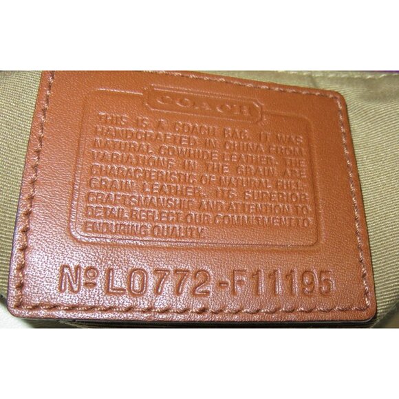 Coach 2007 Hamptons Cream & Tan Leather Demi Bag Baguette - Picture 8 of 13